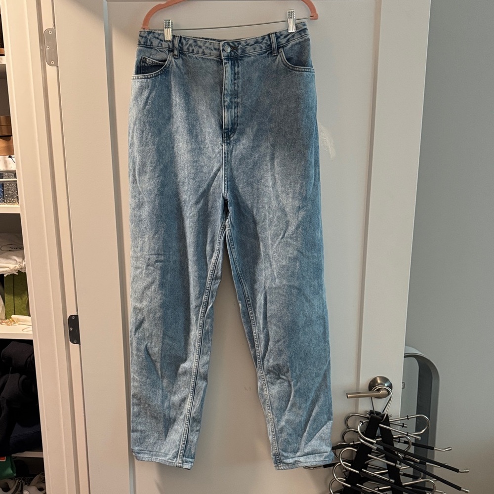 ASOS high waisted wide leg jean